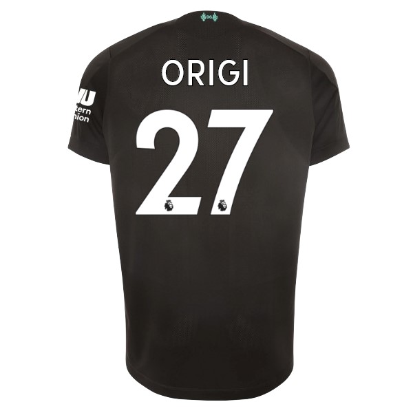 Camiseta Liverpool NO.27 Origi Tercera equipación 2019-2020 Negro